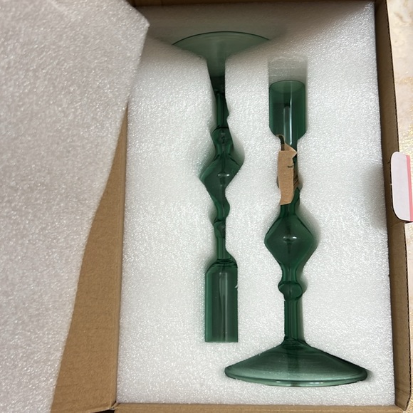 Poketo glass candlestick holders set of 2 - Picture 3 of 3